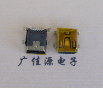 奉贤MINI USB 5P 接口 母座 全贴带麦拉 高9.6带0.9柱子