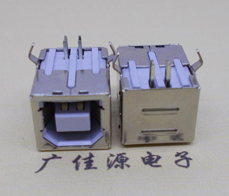 奉贤USB BF90度母座 打印机接口 卧式插板DIP白胶