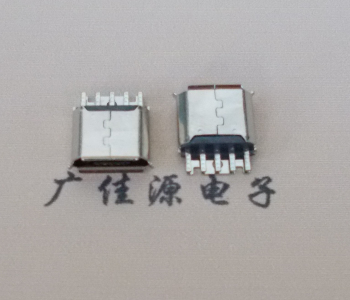 奉贤Micro USB母座 防水接口焊线夹板式悬空翻边