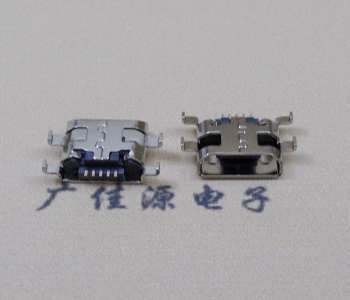 奉贤MICRO USB 沉板母座 四脚插 镀雾镍 直边斜口定义