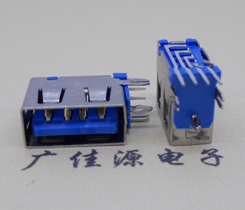 奉贤USB 测插2.0母座 短体10.0MM 接口 蓝色胶芯