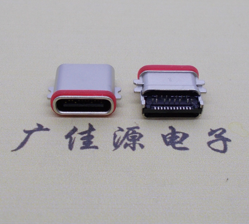 奉贤usb 3.1type-c24p母座沉板1.0mm前插后贴防水