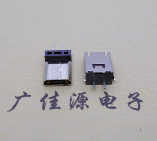 奉贤micro 2p直插母座无卷边180度铆合式H=9.3、10.0、10.5、11.5mm