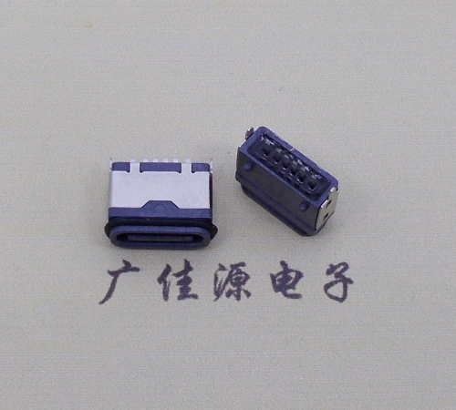 奉贤usb type c6p防水立插母座两脚插带定位柱